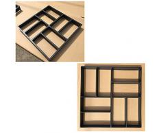 1pc DIY Plaza Paseo Fabricante de hormigón Stepping Stone Molde Reutilizable Patio Camino del Fabricante del Molde del césped del jardín Loseta Negro Moho