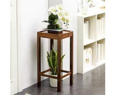 MultifuncióN Estante Almacenamiento Baldas Soporte for plantas, Columna de mesa de madera, diseño de mesa lateral, estante for flores, estante for exhibición, maceta, 66 cm, nombre del color: 80 cm