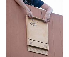 Ferplast Casa para murciélagos Bat House Nido para murciélagos Caja para murciélagos de Madera ecosostenible, Protección contra Mosquitos e Insectos, ecológica y Natural, 39 x 7 x h 58 cm