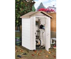GARDIUN Caseta de Resina Tuscany EVO 120 Blanco/Beige 144x137x214 cm - KSP38220