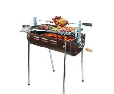 Easy Barbecues Tool Set parrilla de barbacoa parrilla grande herramientas de carbón parrilla de playa al aire libre herramientas de barbacoa portátil parrilla giratoria adecuada para 5 o más personas