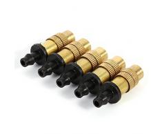 Zerodis 5 Piezas Ajustable latón pulverizador Boquilla aspersor Conector para Patio césped jardín riego