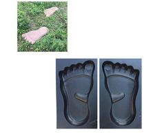 Uranusin Pies De Bricolaje Patrón Paseo Fabricante del Escalonamiento De Piedra Concreto del Molde Reutilizable Patio Camino del Fabricante del Molde del Césped del Jardín Loseta 1 Par De Moldes