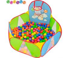 NUBUNI Piscina de Bolas : Piscina Infantil : Piscina Bolas para Parque Infantil : Piscina Bolas Bebe : Parque de Bolas : Mini Canasta Baloncesto Habitación