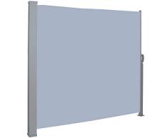Mctech - Toldo lateral con certificado de protección solar y protección contra el viento para terraza, toldo de poliéster