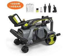 AUTLEAD Hidrolimpiadora de Alta Presión, 1800W 140 Bar 468 L/H Limpiadora, 3 Diferentes Boquillas, Cable 5M, Aguja de Limpieza, Cubo de Limpieza 1L, para Coche, Jardín, Herramientas HP03A