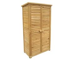 Caseta de jardín 870x465x1600mm con puerta laminada, madera de pícea con tejado de betún, cobertizo