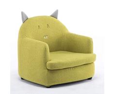 sillón infantil Sofá infantil princesa linda de dibujos animados silla niño asiento perezoso mini bebé bebé pequeño sofá silla, gatito de tela verde (desmontable)