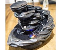 Fuente de agua interior Feng Shui Stone 34 cm con led multicolor