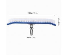 TOPINCN Piscina Cepillo de plástico 18 Pulgadas Paredes Inferiores Azulejos Pisos Limpieza Conector de Aluminio Suciedad Moss Pond SPA Hot Springs Herramientas Suministros