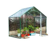 HWF Invernadero de Jardín Caseta Mini Invernadero con Cubierta de Plástico Transparente, Casa de Cultivo Compacta y Resistente al Agua para Propagar Semillas y Plantas de Cultivo
