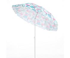 Sombrilla de Playa con Flamenco Rosa de Acero de 180 cm Garden - LOLAhome
