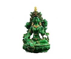 ZHIBO Estatua de Buda de Tara Verde de Resina Doro bodhisattva guanyin Buda Pintado colección Adornos Estatua