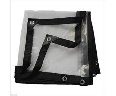 SZ JIAOJIAO Toldo Transparente Engrosamiento Borde Perforado Plástico Impermeable Lona Ventana Balcón Flor Cultivos Invernadero Película,3X3m