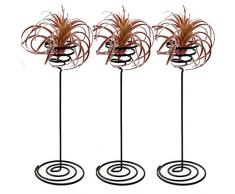 WOVELOT Soporte De Pie De Planta De Aire Plantador De Mesa De Contenedor De Base De Planta De Aire Soporte De Macetas De Tillandsia (Paquete De 3)