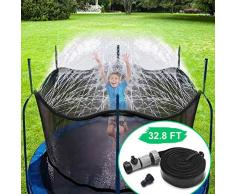 CT Aspersor de Agua para trampolín para niños, Parque acuático con trampolín al Aire Libre (32.8FT)