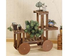 HWF Estante de flores Bastidores de flores Madera Maciza Múltiples Capas Pote de Flores Estanterías Suculentas Balcon Exterior Baldosa Bastidor para macetas