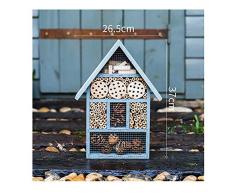 YUQQZ Casa para Insectos De JardíN, Madera, MarróN, 37 X 26,5 X 10 Cm Caja De Madera para Insectos, Casa Nido para Abejas Y Mariquitas, Ideal para JardíN