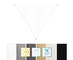 Lumaland toldo Vela de Sombra 100% Polietileno de Alta Densidad Filtro UV Incl Cuerdas Nylon 3x3x3 Blanco