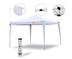sekey Jardín pavillon3 X 3 M Cenador plegable de se puede utilizar como jardín Carpa, Carpa y Fiesta, de camping y Festival de tienda, muebles de jardín, cobertizos de jardín, resistente al agua, con dos, paredes laterales, color blanco