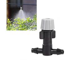 Boquilla de nebulización - Cabezales de aspersión Boquilla de atomización + Uniones en T Niebla, Riego, riego de huertos caseros, 20 piezas