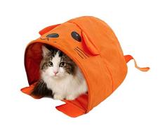 Onlyonehere Cama De Túnel Arrugada para Gatos Tienda De Cama para Mascotas Tienda De Mascotas Bolsa De Dormir Plegable para Gatitos Casa para Mascotas Portátil para Sofá Jaula Piso para Automóvil