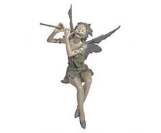 Design Toscano by Blagdon CL5276 - Figura Decorativa para jardín (Resina), diseño del Hada del Viento del Oeste sentada