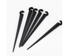 50pcs gancho fijo soporte de tallos para agua de riego de goteo de 4/7