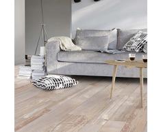 livingfloor® PVC suelo de Shabby Vintage imitación de madera de madera DM natural 2 m ancho, longitud variable Metro