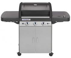 Campingaz 3 Series Classic LS Plus Barbacoa a Gas con 3 quemadores de acero inoxidable y un asador lateral, 9.6 kW, sistema de limpieza InstaClean