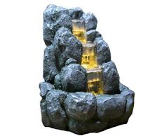 Fuente de agua interior Feng Shui Rock 34 cm con led amarillo