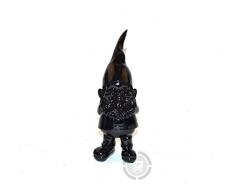 Stoobz - Figura - Enanito de jardín - Negro - 20 cm