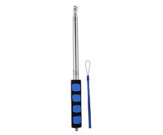 PETSOLA 2.5M Extensible Telescópica Portátil De Mano Asta De Bandera Manga - Azul