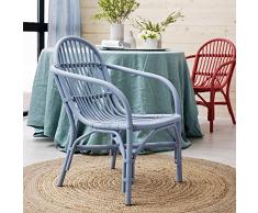 Kenay Home Katy Azúl Sillón, Ratán, Azul, 57x69x87cm (Largo, Ancho, Alto)