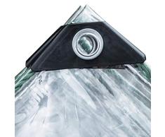 LIANGLIANG Toldo Reforzado Lona Impermeable Ojetes Metálicos Transparente Jardín Exterior Resistencia Al Desgarro Impermeable Cable De Nylon Plegable (Color : Claro, Tamaño : 0.8x1.4m)