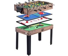 YUHT Mesa multijuegos,Función Combo Juego de Mesas de Juego Multi Tabla 4 en 1 Entretenimiento Mesa de 47 for Mesa de Billar Mesa de Ping Pong Fútbol Foosball Tabla de Hockey tobogán for niños