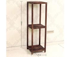 Sarazong Mesa de Extremo de Soporte de Planta de Madera Maciza con Estante Soporte de Planta Soporte de Flor de Interior Planta de Piso de Aterrizaje Titular de Flor Soporte de Planta Decoración,D
