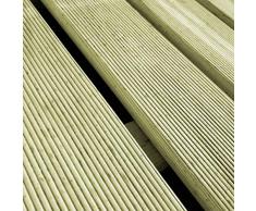 vidaXL 30x Baldosa de Porche 50x50 cm Madera Pino FSC Verde Suelo Loza Azulejo Teja Loseta Baldosín Terraza Veranda Balcón Resistente Intemperie