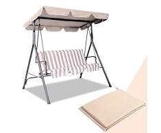 GYMAX. Toldo de Repuesto - Cubierta Superior para Hamaca con Superficie Impermeable para Silla de jardín o Patio al Aire Libre, 114 x 168 cm