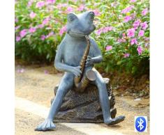 SPI Rana Bluesman con altavoz bluetooth – Escultura de jardín