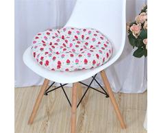 YUMUO Redondo Cojines para Sillas,5cm Grueso Cojin Suelo Súper Suave Respirable Cojín De Asiento para Cocina Patio Mueble Jardín Casa J-5cm 40x40cm(15x15inch)