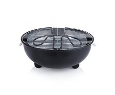 Barbacoa eléctrica Tristar BQ-2880 – Parrilla de mesa – Diseño redondo – Negro
