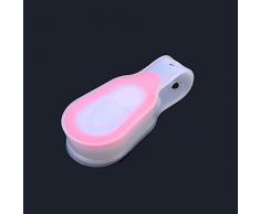 VORCOOL Clip de Silicona LED Luz Manos Libre Linterna Luz de Bolsillo Clip-on a Ropa Luces para Acampar Running Ciclismo (Rojo)