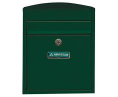 Arregui E5733 Buzon para exterior de acero modelo Compact color verde. Dimensiones (Altoxanchoxfondo): 285x240x95mm