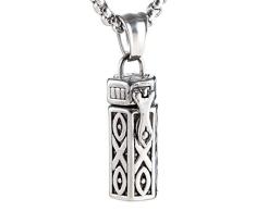 Dawwoti Joyería Memorial Cadena Colgante De Acero Corona Urna Urnas Collar De Perro De Titanio Excluido para Perros Gatos Humanos