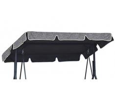 Ferocity Universal Techo Solar para balancín Toldo Fundas para balancines Toldo de Repuesto para Columpio de jardín tamaño 110 x 188 cm Lino [101]