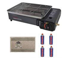 Militar-TLD Butsir Barbacoa a Cartucho multigrill, Negro, COCH0011 Incluido 4 Cartuchos BUTSIR B-250 Gas