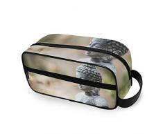 Montoj - Neceser para cosméticos, estatua de Buda, bolsa de maquillaje, bolsa de gárgaros para viajes y hogar