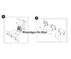 COMEDERO 2P 2G-R PARA PÁJAROS PLÁSTICO JAULA O VOLIERA DISPENSADOR DE PÁJAROS