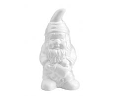 GLOREX 6 3803 743 poliestireno Enano de jardín, Blanco, 20 x 13 x 28 cm
